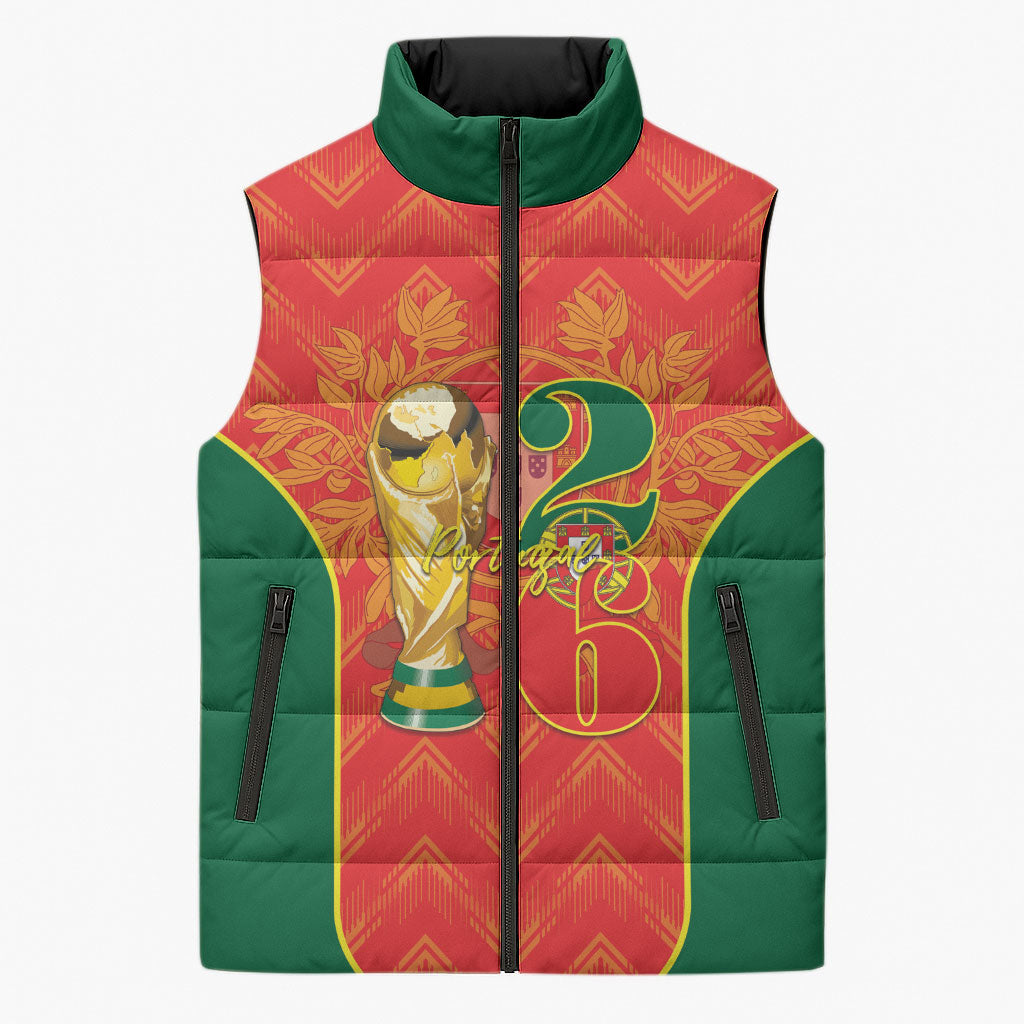 Custom Portugal Football 2026 Sleeveless Puffer Jacket Road To Glory