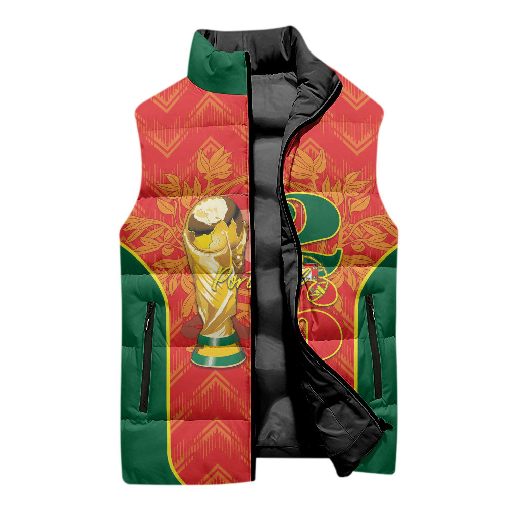 Custom Portugal Football 2026 Sleeveless Puffer Jacket Road To Glory