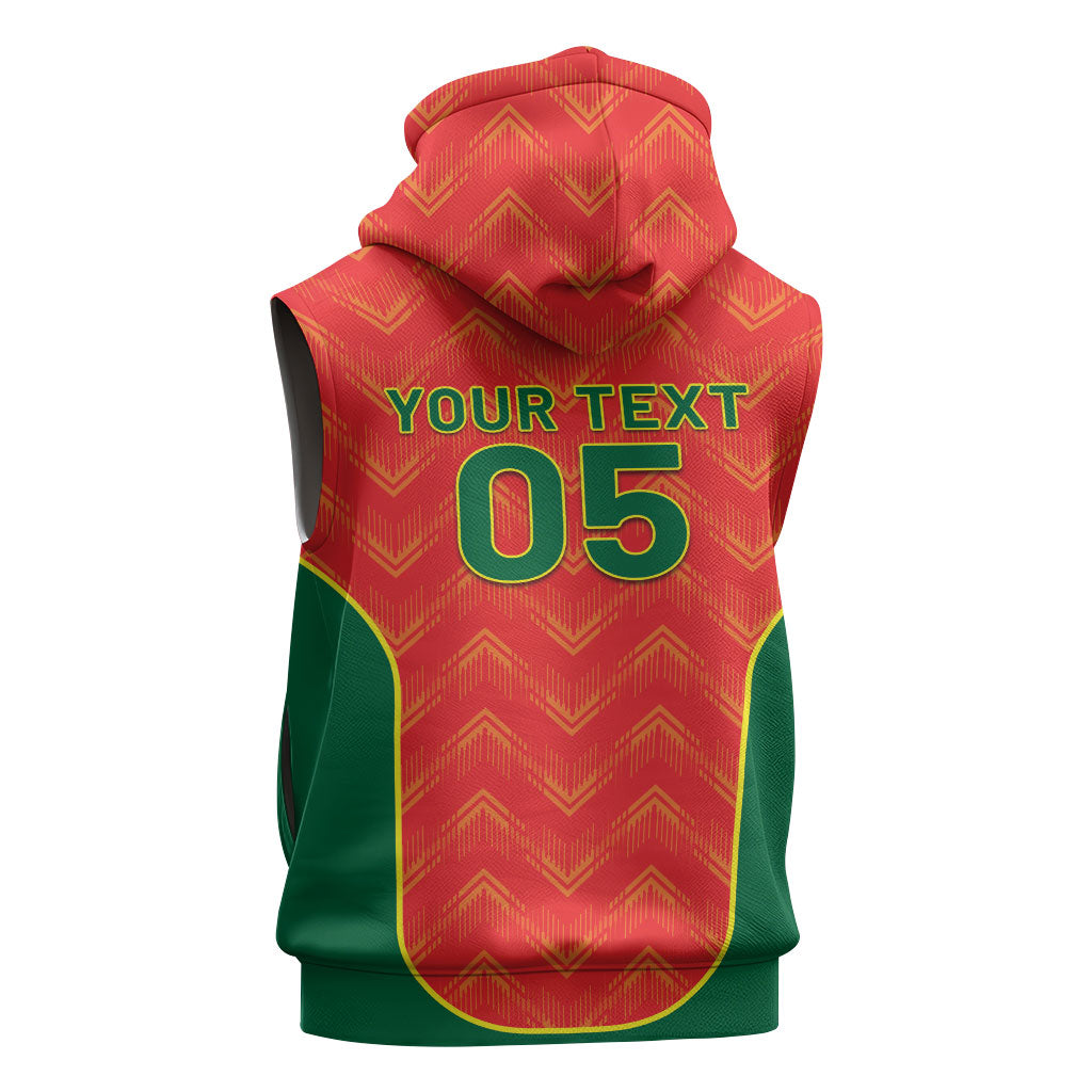 Custom Portugal Football 2026 Sleeveless Zip Hoodie Road To Glory