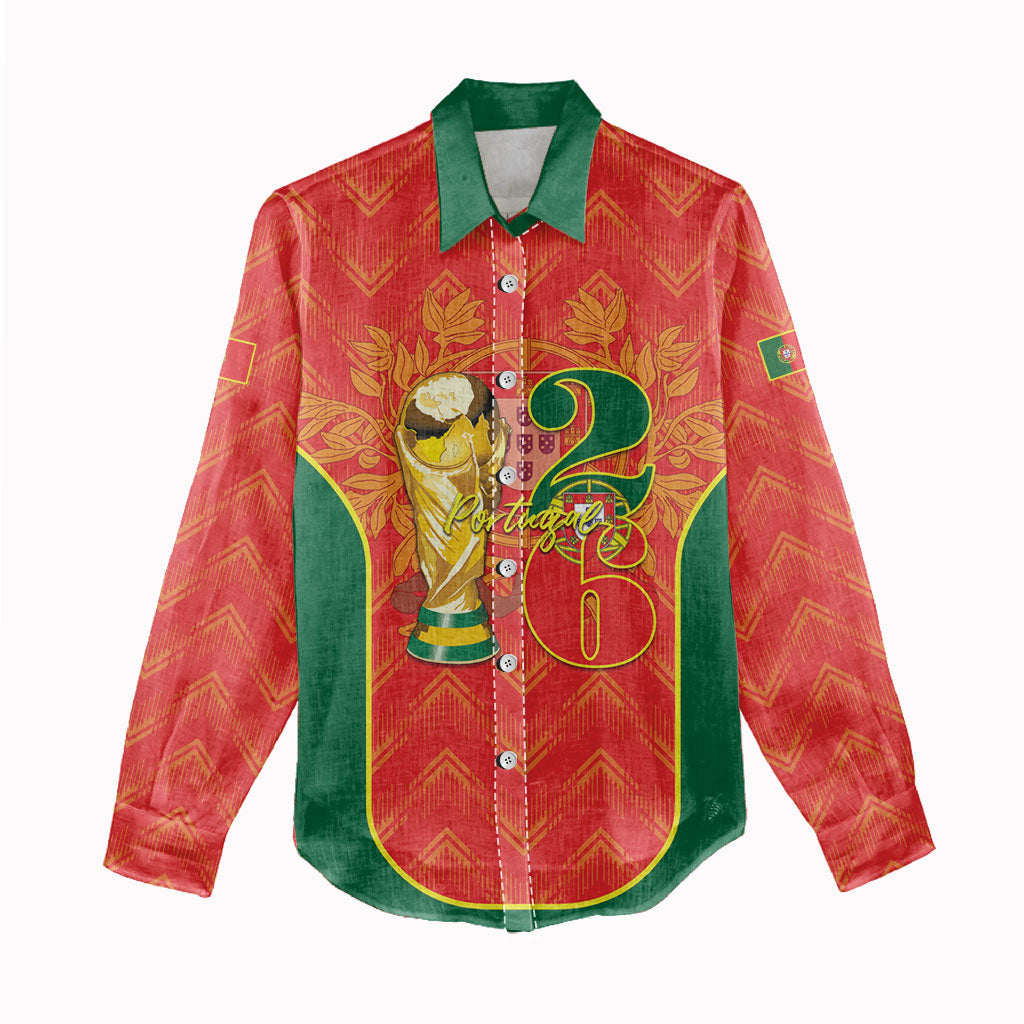 Custom Portugal Football 2026 Women Casual Shirt Road To Glory