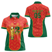 Custom Portugal Football 2026 Women Polo Shirt Road To Glory