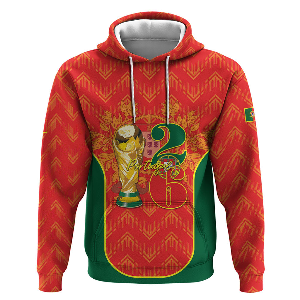 Custom Portugal Football 2026 Zip Hoodie Road To Glory