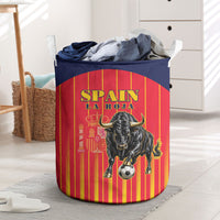 Spain Football 2026 Laundry Basket La Roja Brave Bull Striped Style