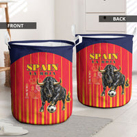 Spain Football 2026 Laundry Basket La Roja Brave Bull Striped Style