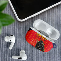 Spain Football 2026 AirPods Case La Roja Brave Bull Striped Style