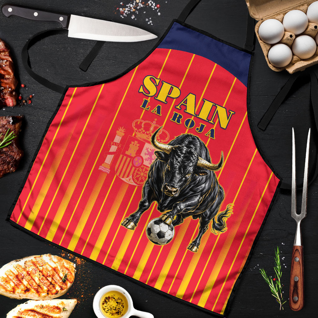 Spain Football 2026 Apron La Roja Brave Bull Striped Style