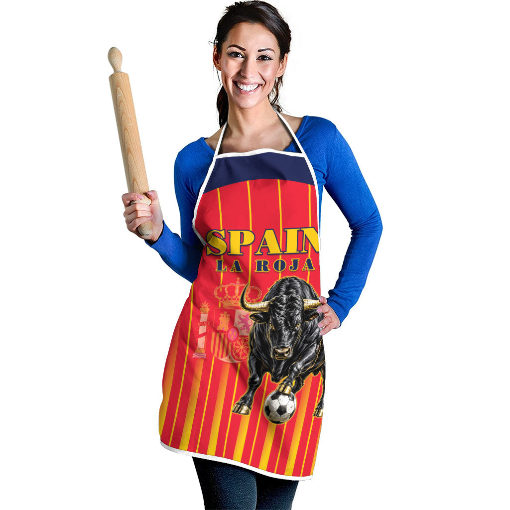Spain Football 2026 Apron La Roja Brave Bull Striped Style