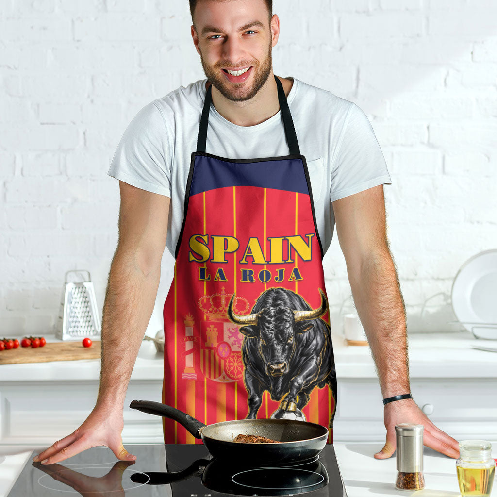 Spain Football 2026 Apron La Roja Brave Bull Striped Style