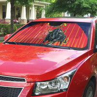 Spain Football 2026 Auto Sun Shade La Roja Brave Bull Striped Style