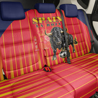 Spain Football 2026 Back Car Seat Cover La Roja Brave Bull Striped Style