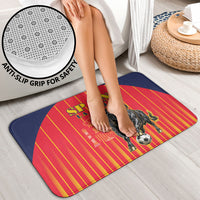 Spain Football 2026 Bathroom Set La Roja Brave Bull Striped Style