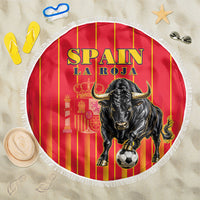 Spain Football 2026 Beach Blanket La Roja Brave Bull Striped Style