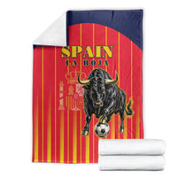 Spain Football 2026 Blanket La Roja Brave Bull Striped Style