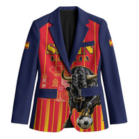 Custom Spain Football 2026 Blazer La Roja Brave Bull Striped Style