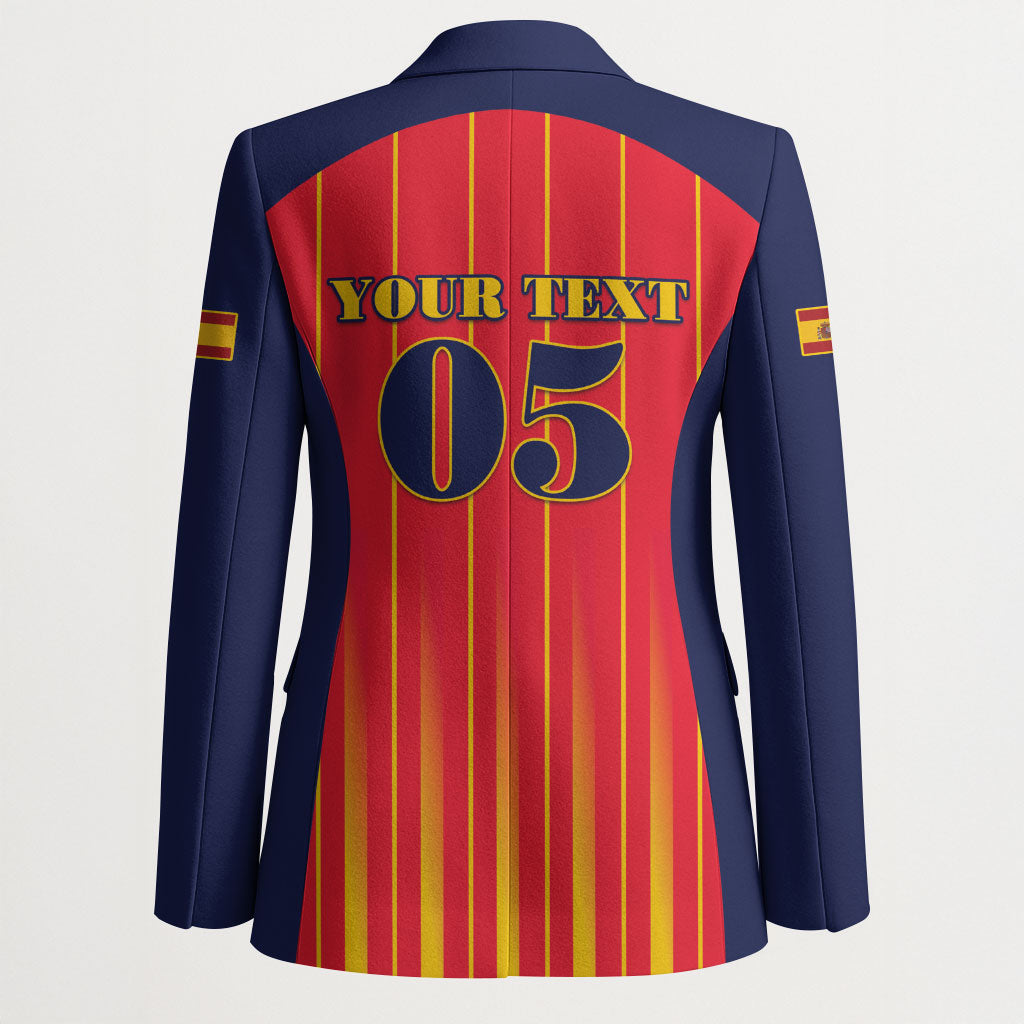Custom Spain Football 2026 Blazer La Roja Brave Bull Striped Style