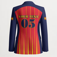 Custom Spain Football 2026 Blazer La Roja Brave Bull Striped Style