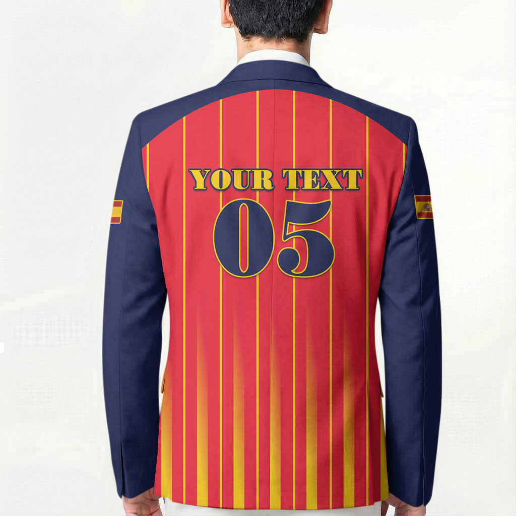 Custom Spain Football 2026 Blazer La Roja Brave Bull Striped Style