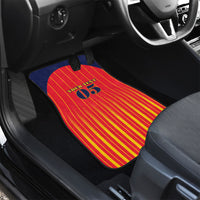 Custom Spain Football 2026 Car Mats La Roja Brave Bull Striped Style