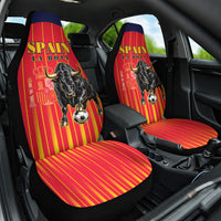 Spain Football 2026 Car Seat Cover La Roja Brave Bull Striped Style