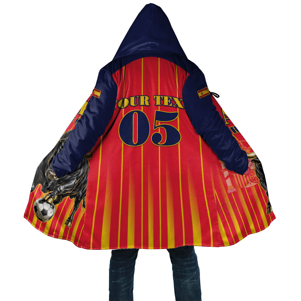 Custom Spain Football 2026 Cloak La Roja Brave Bull Striped Style