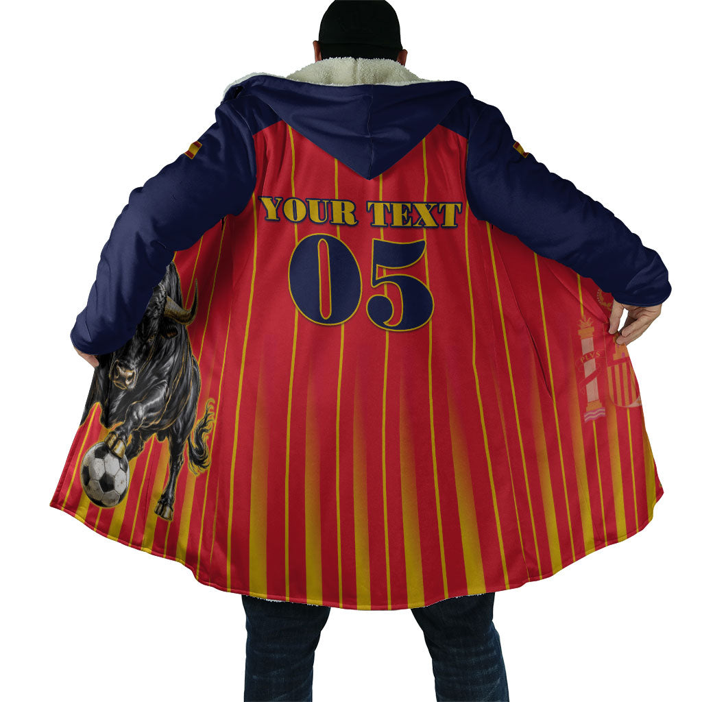 Custom Spain Football 2026 Cloak La Roja Brave Bull Striped Style