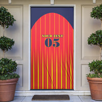 Custom Spain Football 2026 Door Cover La Roja Brave Bull Striped Style