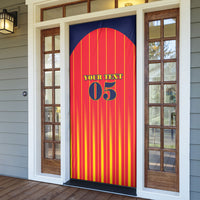 Custom Spain Football 2026 Door Cover La Roja Brave Bull Striped Style