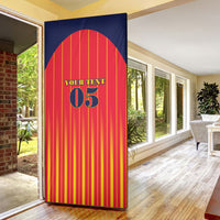 Custom Spain Football 2026 Door Cover La Roja Brave Bull Striped Style
