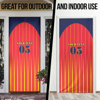 Custom Spain Football 2026 Door Cover La Roja Brave Bull Striped Style