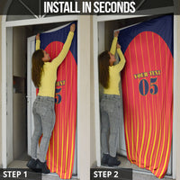 Custom Spain Football 2026 Door Cover La Roja Brave Bull Striped Style