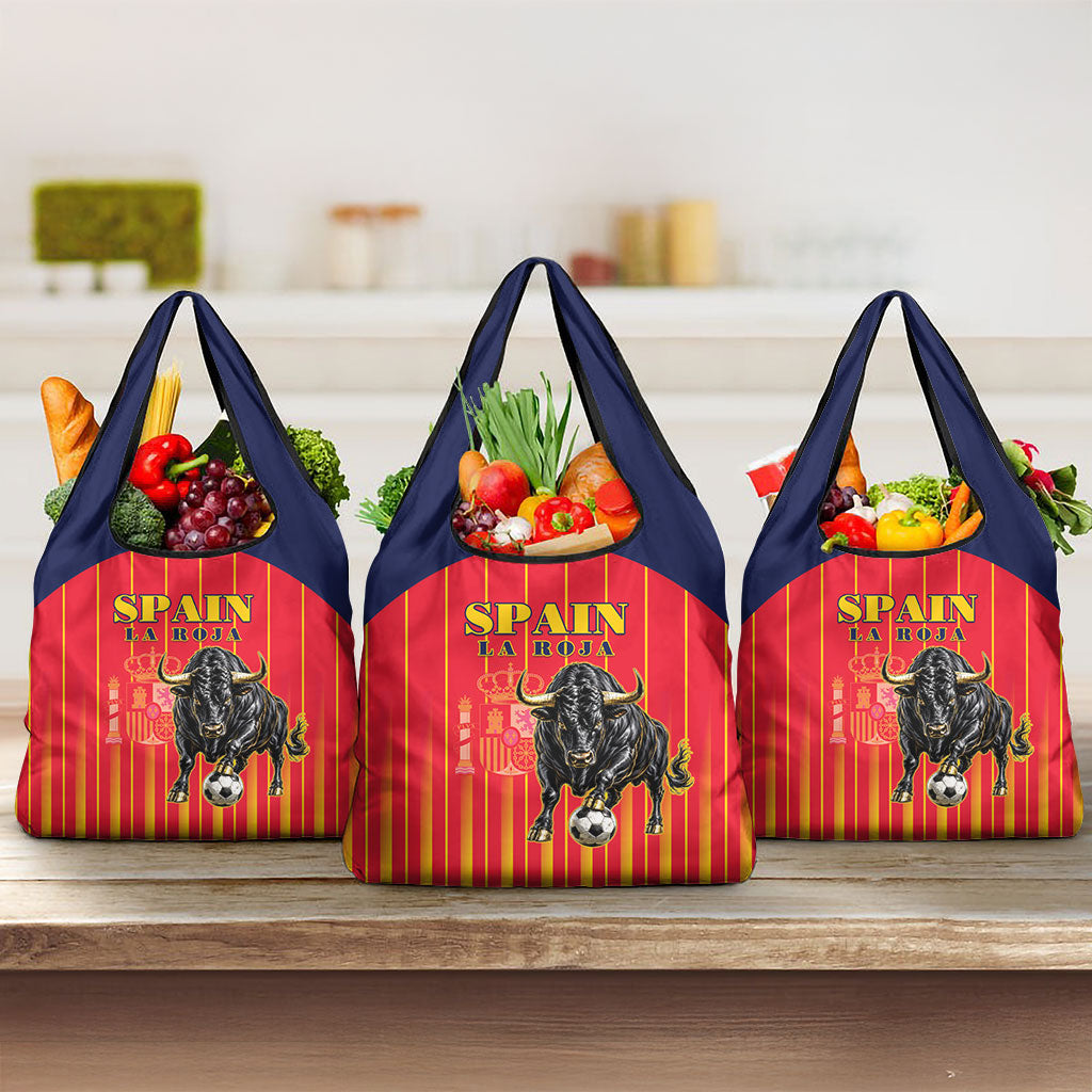 Spain Football 2026 Grocery Bag La Roja Brave Bull Striped Style