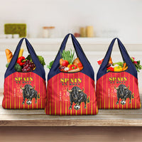 Spain Football 2026 Grocery Bag La Roja Brave Bull Striped Style
