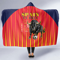 Spain Football 2026 Hooded Blanket La Roja Brave Bull Striped Style