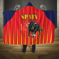 Spain Football 2026 Hooded Blanket La Roja Brave Bull Striped Style
