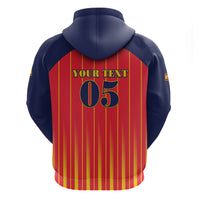 Custom Spain Football 2026 Hoodie La Roja Brave Bull Striped Style