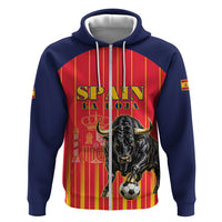 Custom Spain Football 2026 Hoodie La Roja Brave Bull Striped Style