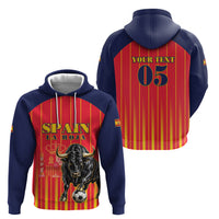 Custom Spain Football 2026 Hoodie La Roja Brave Bull Striped Style