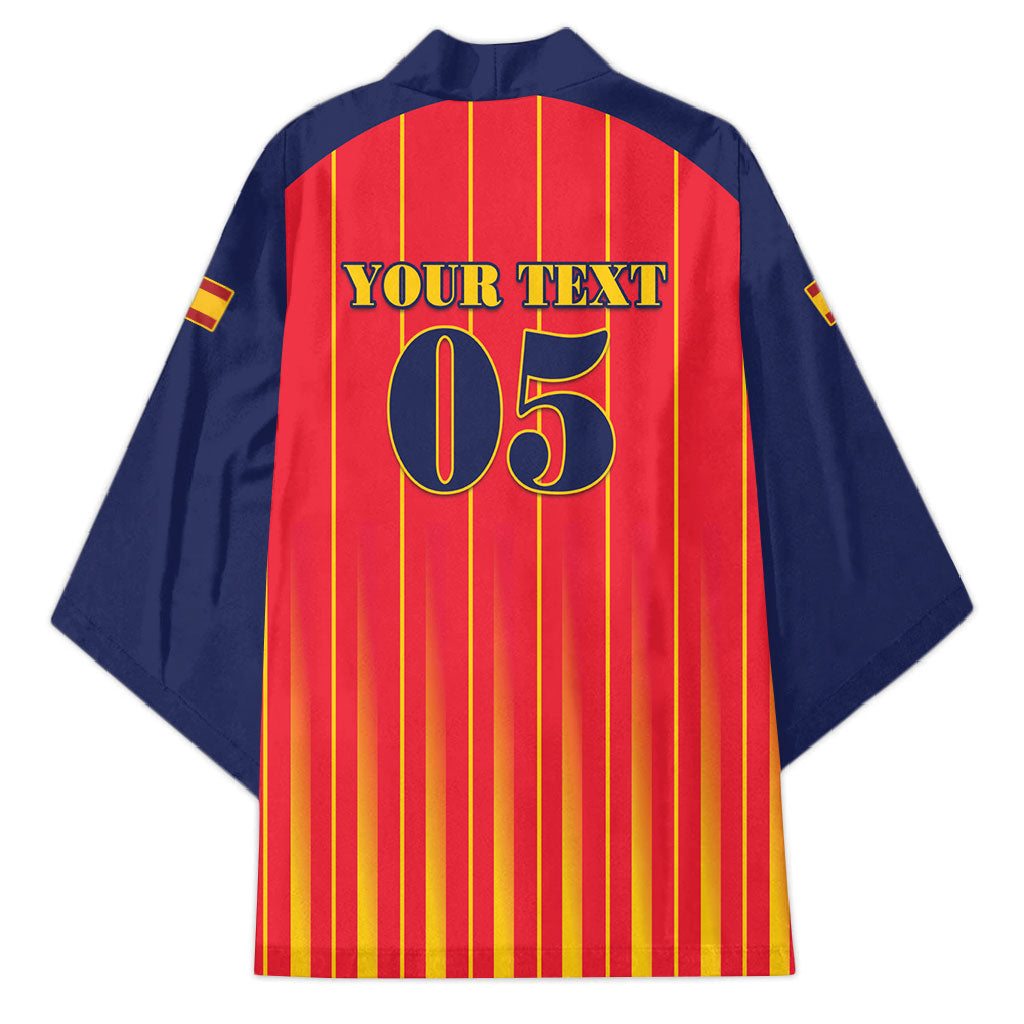 Custom Spain Football 2026 Kimono La Roja Brave Bull Striped Style