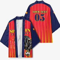 Custom Spain Football 2026 Kimono La Roja Brave Bull Striped Style