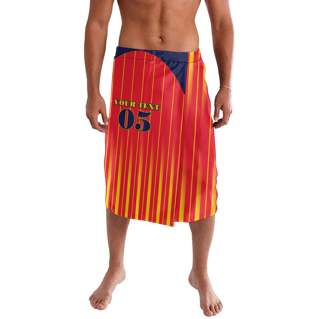 Custom Spain Football 2026 Lavalava La Roja Brave Bull Striped Style