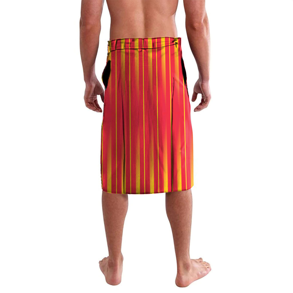 Custom Spain Football 2026 Lavalava La Roja Brave Bull Striped Style