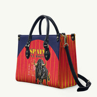 Spain Football 2026 Leather Bag La Roja Brave Bull Striped Style