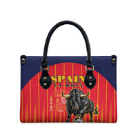 Spain Football 2026 Leather Bag La Roja Brave Bull Striped Style