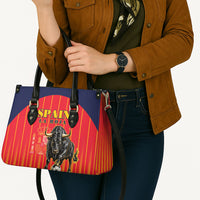 Spain Football 2026 Leather Bag La Roja Brave Bull Striped Style