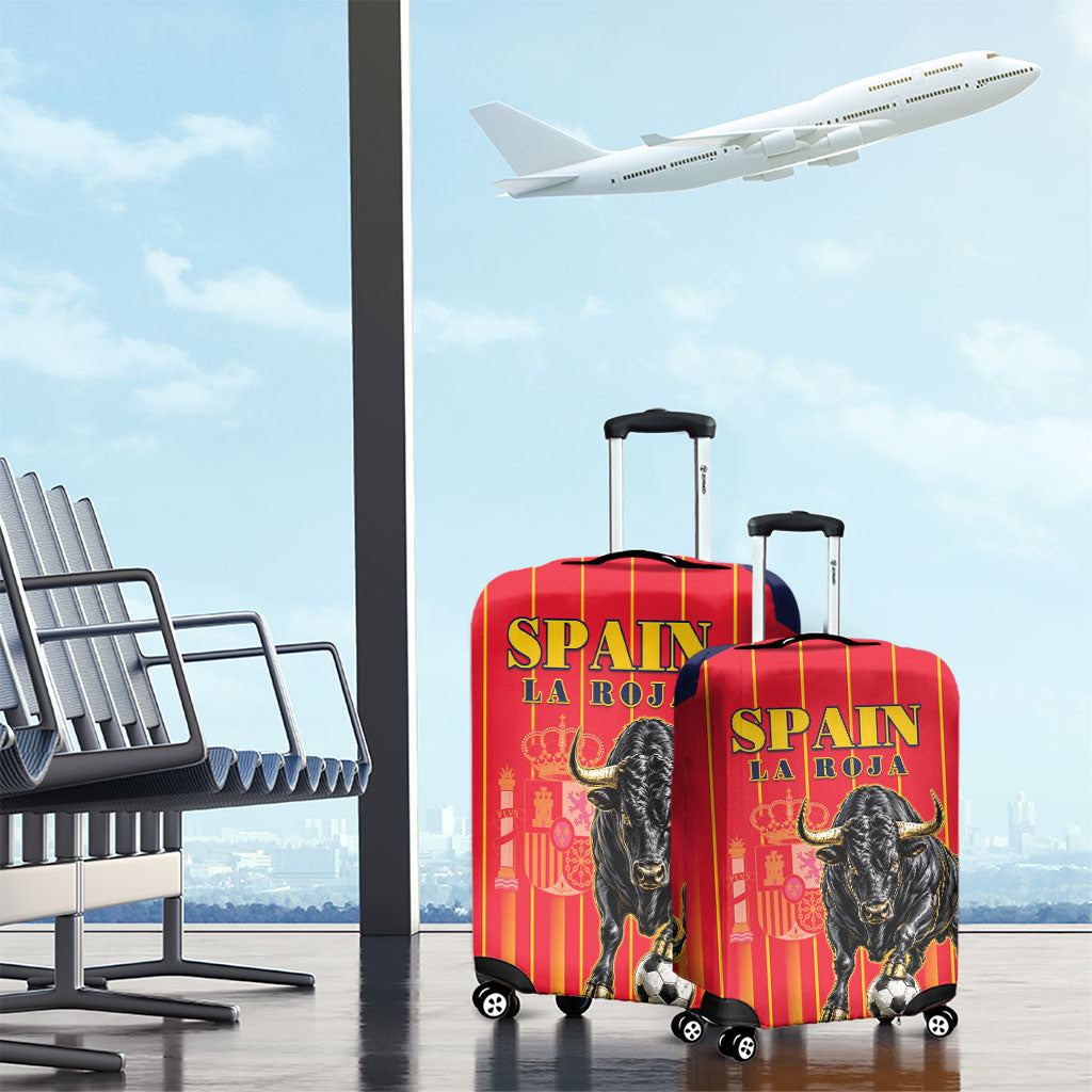 Spain Football 2026 Luggage Cover La Roja Brave Bull Striped Style
