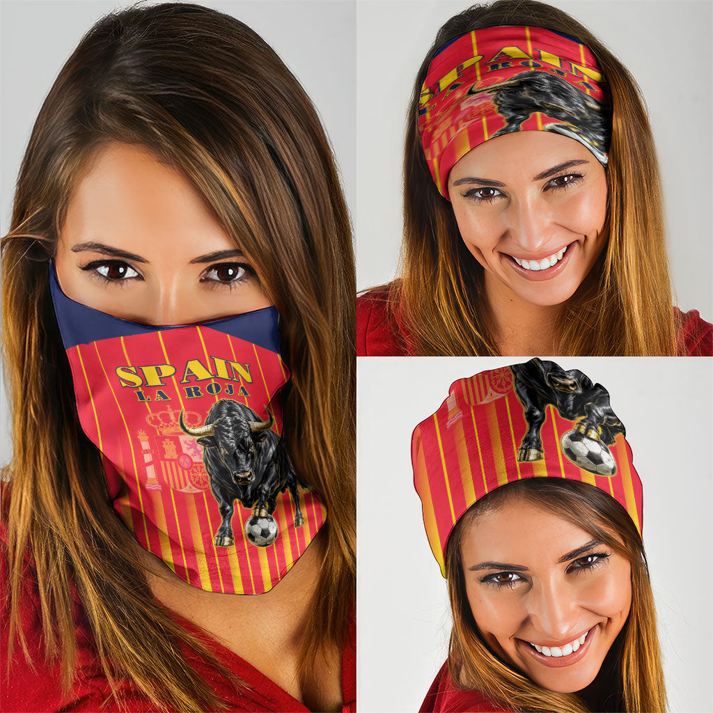 Spain Football 2026 Neck Gaiter La Roja Brave Bull Striped Style