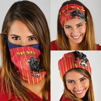 Spain Football 2026 Neck Gaiter La Roja Brave Bull Striped Style