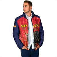Custom Spain Football 2026 Padded Jacket La Roja Brave Bull Striped Style