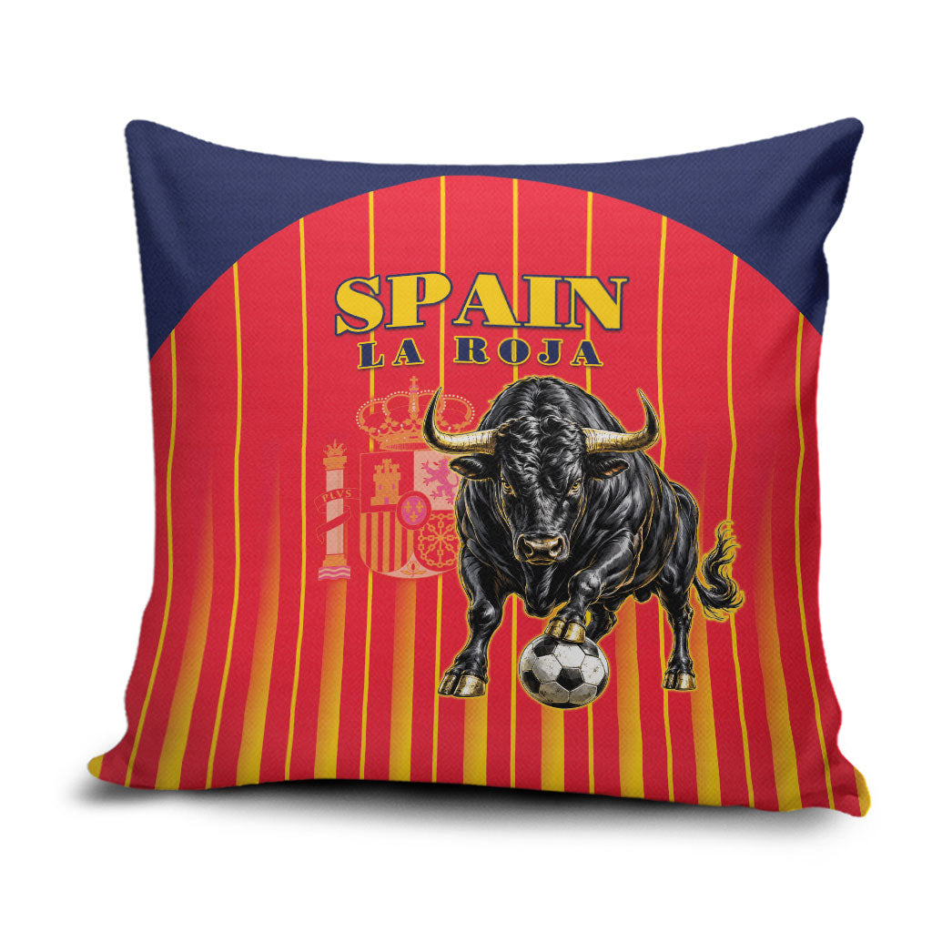 Spain Football 2026 Pillow Cover La Roja Brave Bull Striped Style