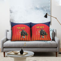 Spain Football 2026 Pillow Cover La Roja Brave Bull Striped Style